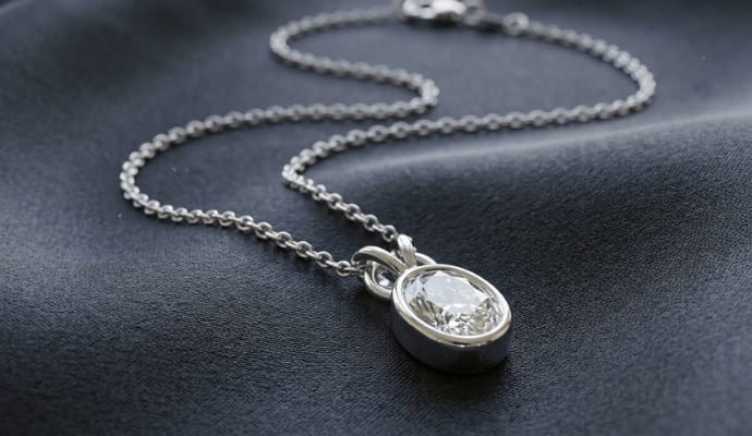 Round Cut Lab Grown Diamond Necklace