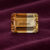 Natural Bicolor Citrine rectangular gemstone