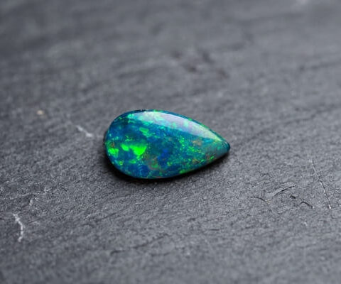 Black Boulder Opal 0.39 carats pear shaped gemstone