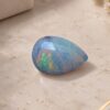 Black Boulder Opal pear shaped gemstone