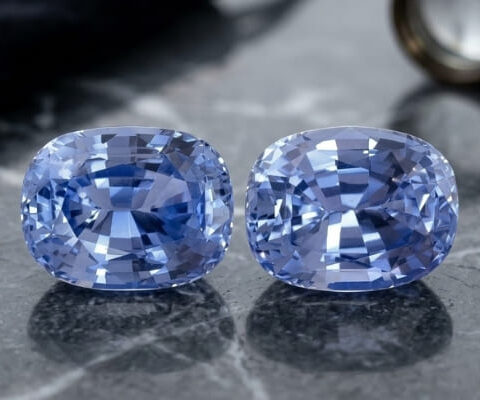 Blue Ceylon Sapphire matching pair gemstones