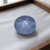 Blue Gray Star Sapphire round gemstone