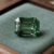 Blue Green Sapphire emerald cut gemstone