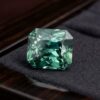 Blue Green Sapphire cushion cut gemstone