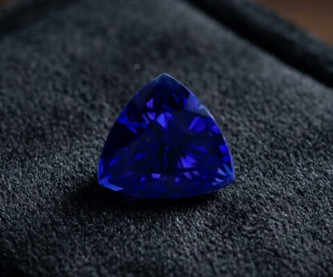 Blue Sapphire triangular gemstone
