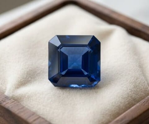 Blue Sapphire octagonal cushion cut gemstone