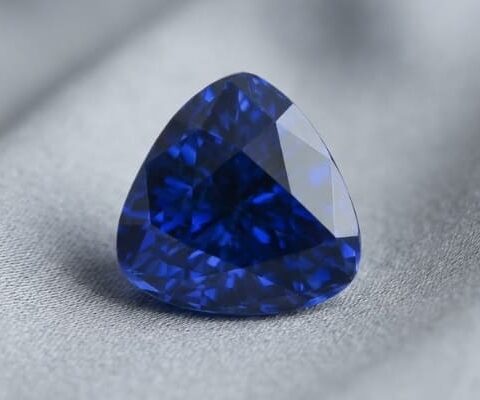 Blue Sapphire triangular gemstone