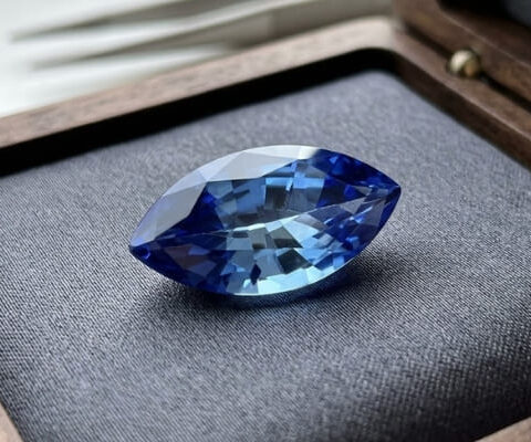 Blue Sapphire pear shaped gemstone