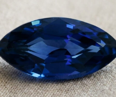 Blue Sapphire marquise cut gemstone