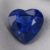 Blue Sapphire heart shaped gemstone