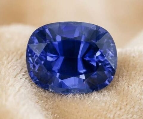 Blue Sapphire cushion cut gemstone