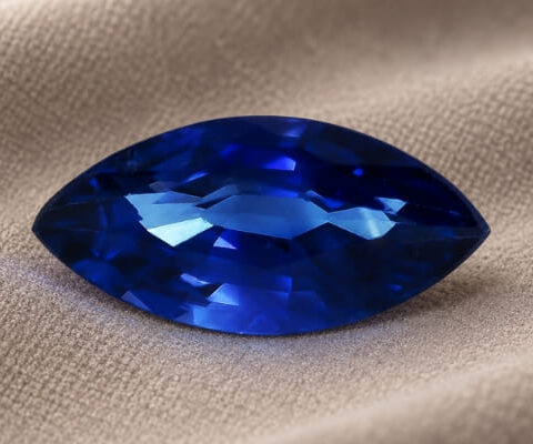 Blue Sapphire marquise cut gemstone