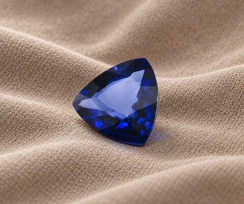 Blue Sapphire triangular gemstone