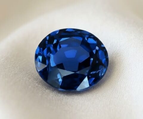 Blue Sapphire oval cut gemstone