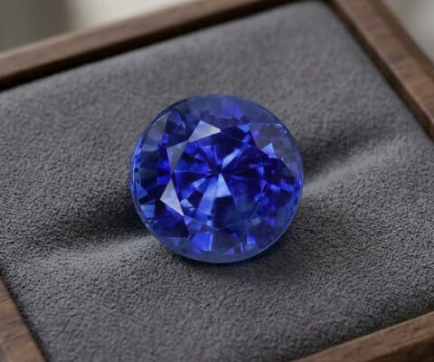 Blue Sapphire round cut gemstone