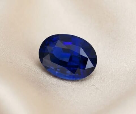 Blue Sapphire oval cut gemstone
