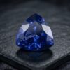 Blue Sapphire triangular faceted gemstone