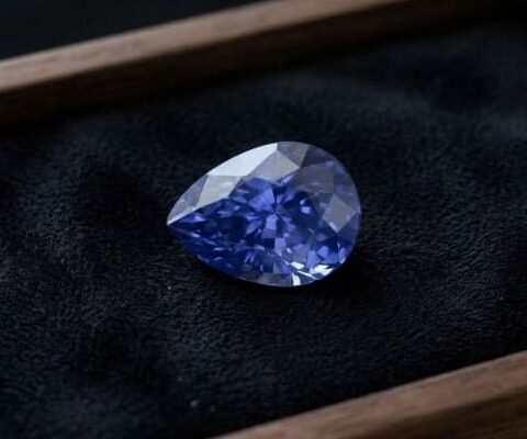 Blue Sapphire pear shaped gemstone