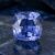 Blue Sapphire cushion cut gemstone with faceted design