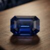 Blue Sapphire emerald cut gemstone