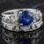 Blue Sapphire Diamond Platinum Ring