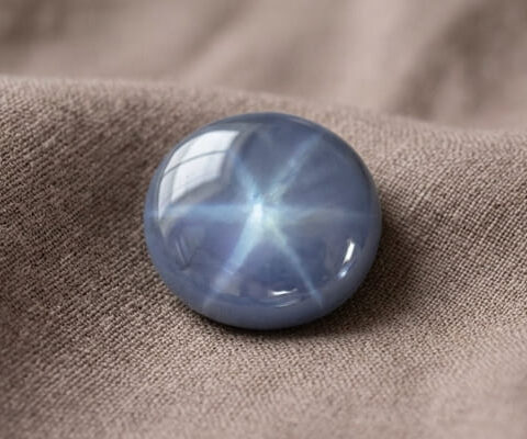 Blue Star Sapphire round cabochon gemstone