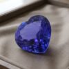 Bluish Purple Tanzanite heart cut gemstone