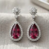 Blush Pear Pink Tourmaline Earrings