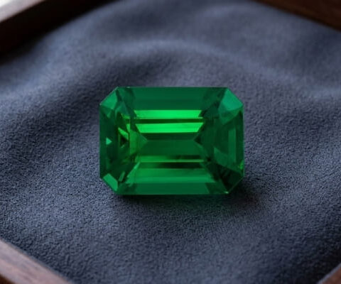 Brazilian Emerald emerald cut gemstone