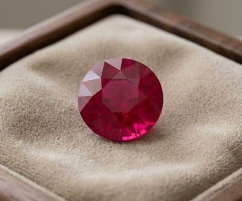 Burma Ruby round cut gemstone