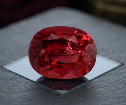 Red Spinel oval cut gemstone