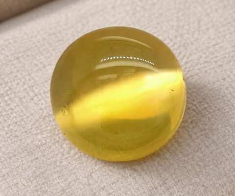 Cats Eye Chrysoberyl round cabochon gemstone