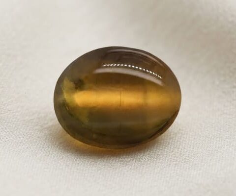 Cats Eye Chrysoberyl round cabochon gemstone