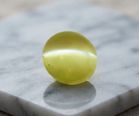 Cats Eye Chrysoberyl round cabochon gemstone