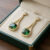 Chrome Green Tourmaline Diamond Earrings
