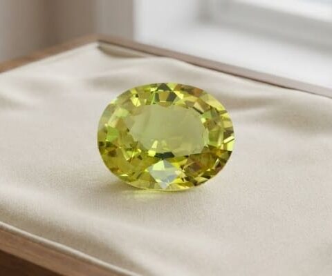 Chrysoberyl round cut gemstone