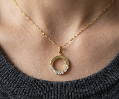 Half Lab Grown Diamond Necklace