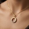 Half Natural Diamond Necklace