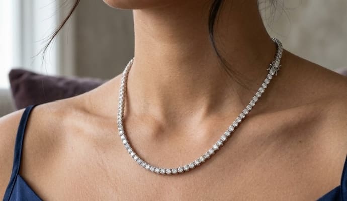 Lab Grown Diamond Tennis Necklace