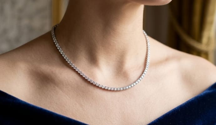 Lab Grown Diamond Tennis Necklace