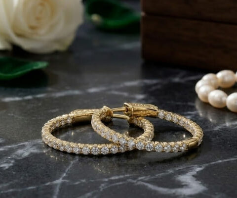 Classic Lab Grown Diamond Hoop Earrings