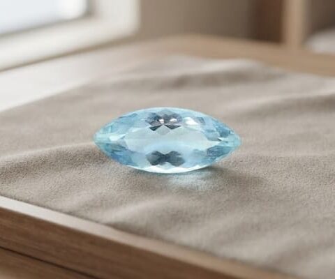 Classic Light Blue Aquamarine oval cut gemstone