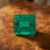 Colombian Emerald square cut gemstone