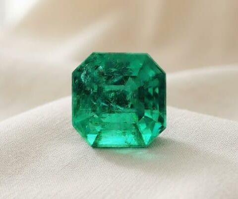 Colombian Emerald octagonal cut gemstone