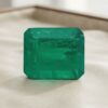 Colombian Emerald rectangular step cut gemstone