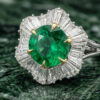 Colombian Emerald Diamond Platinum Ring