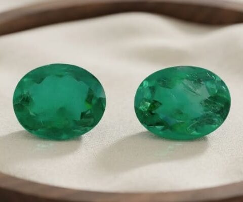 Colombian Oval Emerald Matching Pair
