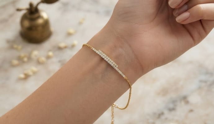 Dainty Bar Lab Grown Diamond Bracelet