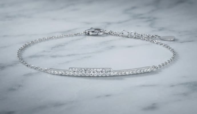 Dainty Bar Lab Grown Diamond Bracelet