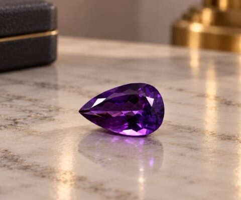 Deep Purple Amethyst Pear Collector Gem